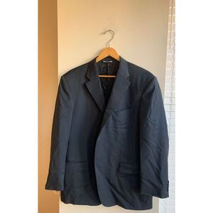 Black Canali Travel Suit Blazer Jacket 100% Wool Men's 40 US 50 Europe